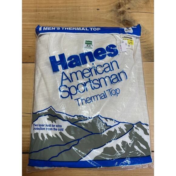 NEW! Vintage 1987 Hanes American Sportsman Thermal Top Mens XL 46-48 - Picture 1 of 3